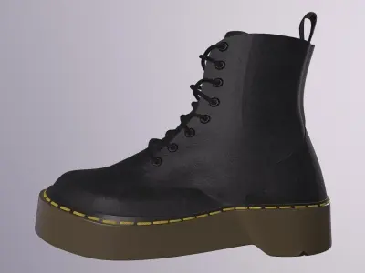 DR MARTENS 1460 BOOTS PBR Low-poly 3D model