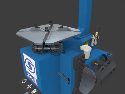Tire Changer Machine Low-poly 3D model