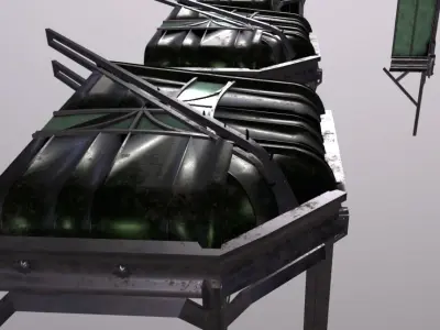 Chamber Iron Forged inspired by the Art Nouveau Low-poly 3D model