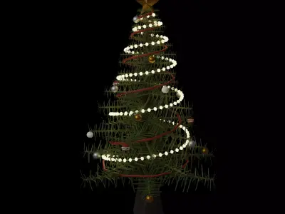 Christmas tree Low-poly 3D model