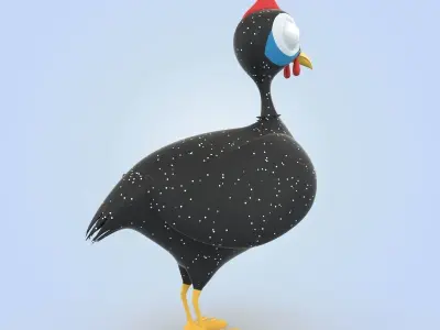 Guineafowls 3D model