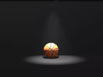 Stylized basketball 3D model  Low-poly 3D model