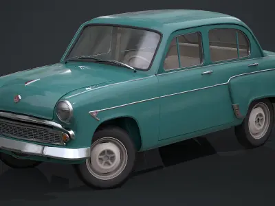 Moskvich - 407 Low-poly 3D model