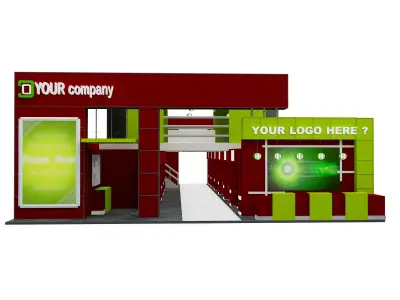 Booth Exhibition Stand a583B 3D model