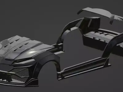 Furioso Toros Venuum Kit Car Low-poly 3D model