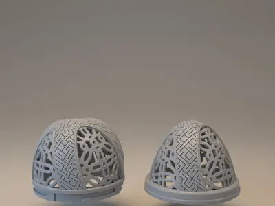 Easter egg with carved ornament - Nummer 06 3D print model