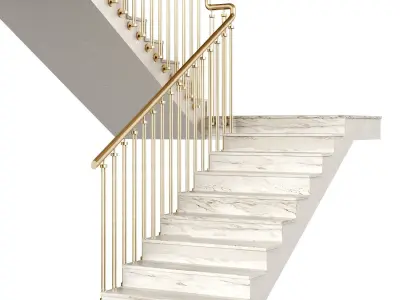 Marble staircase 16 3D model