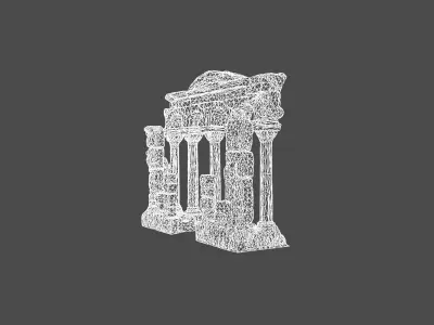 Ancient Roman Ruins Classical Archway   3D model