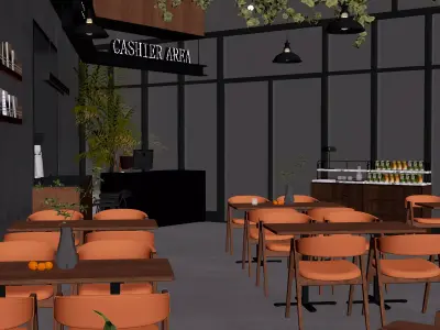 Coffee shop 3D model