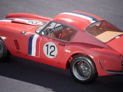Ferrari 250 GT SWB - Le Mans Variant Low-poly 3D model