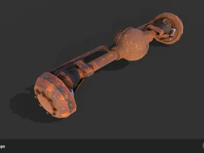 Scrapyard Props Low-poly 3D model
