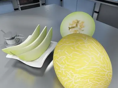 Melon High Res Textures 3D model