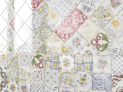 ARANDA 13X13 - Revestimiento Pasta Roja Efecto  3D model