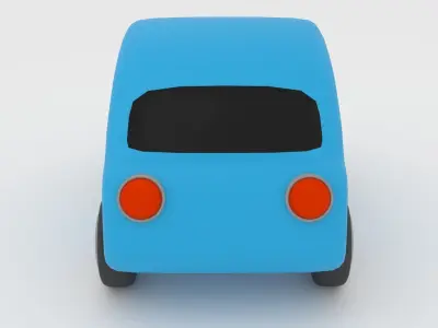 Kids Toy Car Cartoon 3D Model Low-poly 3D model