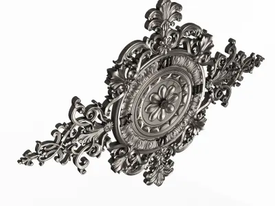 Classic Wall Clock 013 Chrome Low-poly 3D model