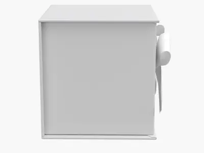 Hallmark Ribbon and Paper Fill Small Gift Lid White Box with Bow 3D model