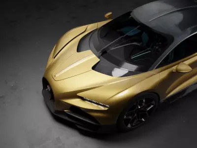 Bugatti tourbillon rigged 3D model