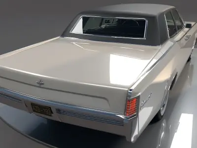 Continental car High Poly and Low Poly 3D model