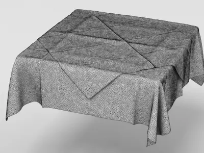 Tablecloth table with cloth 3D model