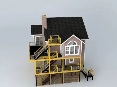 Beach House Free 3D model