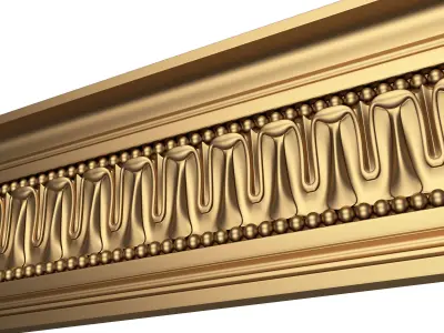 Cornice Decoration Molding 017 Low-poly 3D model