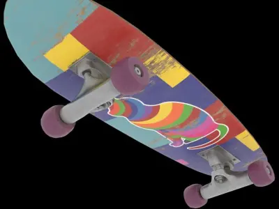 skate board Low-poly 3D model from CGTrader