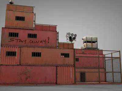 Survival Container Shelter 3D model