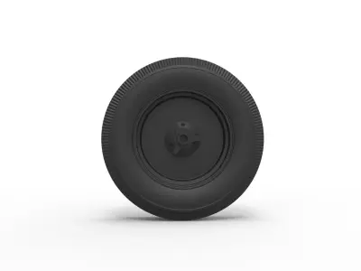 Wheel from old school Formula One 3D print model