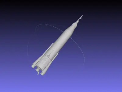 Mercury Atlas LV-3B Printable Rocket Model 3D print model