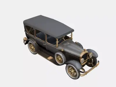 1910s Luxury Touring Car 3D Model Classic Pre War Automobile 3D model
