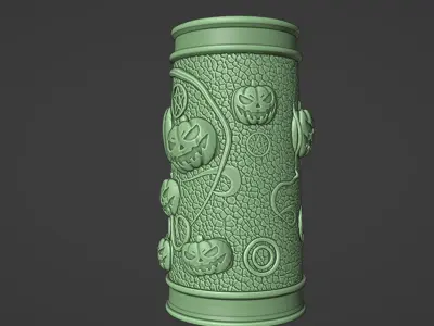Halloween Pencil Holder or Cup with Pumpkins 3D 3D print model