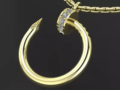 NAIL NECKLACE print model 3D print model 3D print model 3D print model