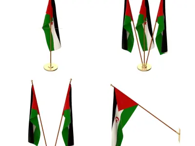 Western Sahara Flag Pack 3D model