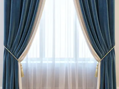 Set 11 Curtains 3D model
