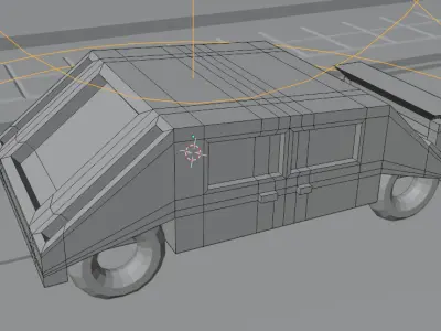 A Modular Stylized Car Low-poly 3D model