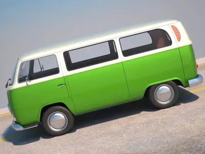  Volkswagen T2 Minibus 3D model