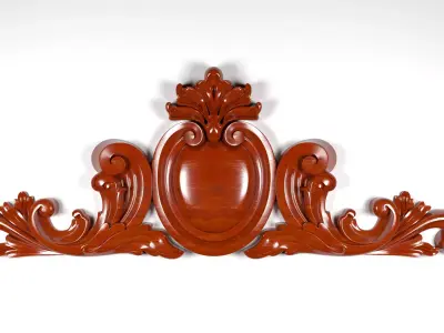 decor 3d model ornately carved wooden piece 3D model
