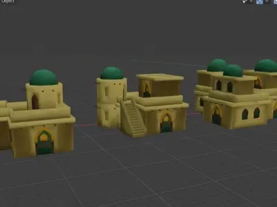 Arab House Low-poly 3D model