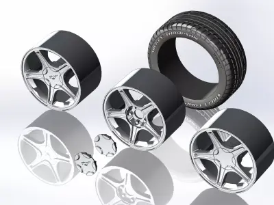 Wheel for scale model GT Mk4 1999-2000 3D print model