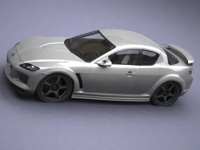 Mazda Speed RX8 model in Lightwave 3D 3D model