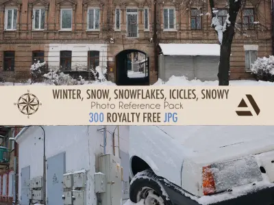 Photo Reference Winters Snow Snowy Cars Trees Snowflakes icicles Texture