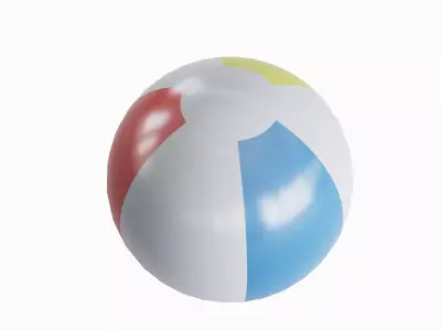 Beach Ball 02 Low-poly 3D model