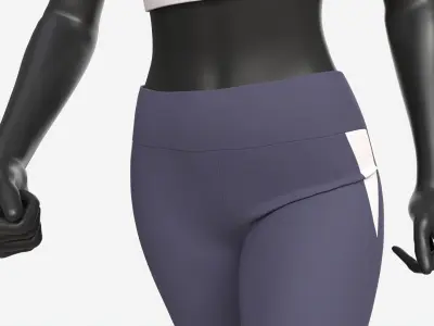 Female Mannequin in Sport Clothes in Action 3D model