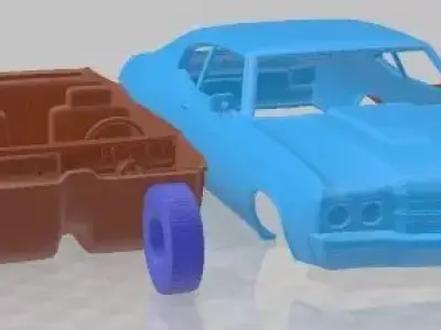 Chevrolet Chevelle SS 1970 Printable Car 3D print model