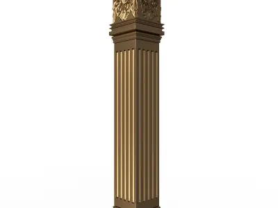 Column Capital 01102 Low-poly 3D model