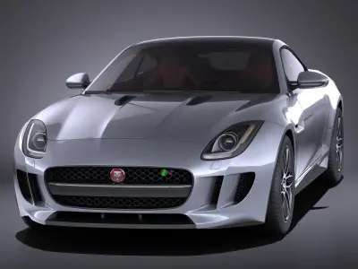 Jaguar F Type R Coupe 2015 VRAY 3D model