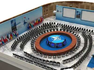 Nato Summit Stage Decor 82 3D model