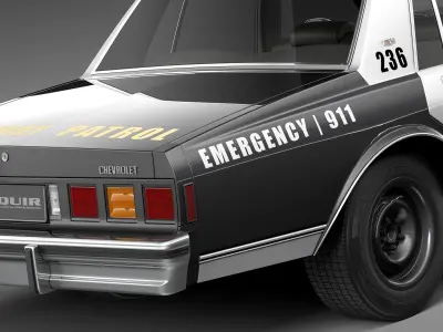 Chevrolet Caprice Sheriff 1978 Police Car 3D model