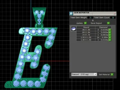 ALPHABET E PENDANT 3D PRINTABLE MODEL 3D print model