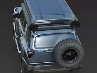 Rugged Silver Overland SUV 3D Model Low-poly 3D model
